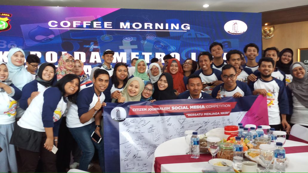 #SebarkanBeritaBaik, Kapolda Metro Jaya, Coffee Morning, Netizen