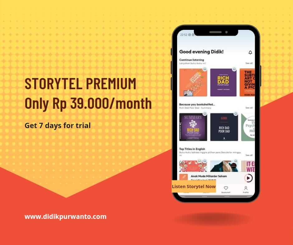 Cara mengunduh aplikasi storytel