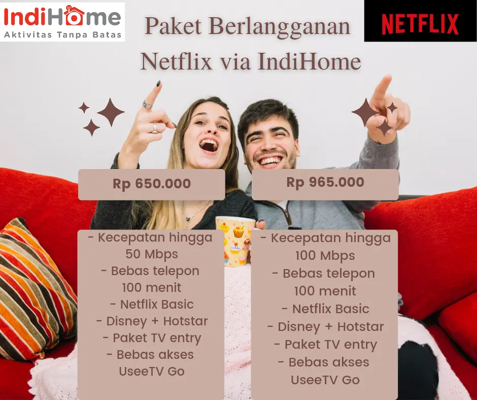 Paket berlangganan Netflix via IndiHome