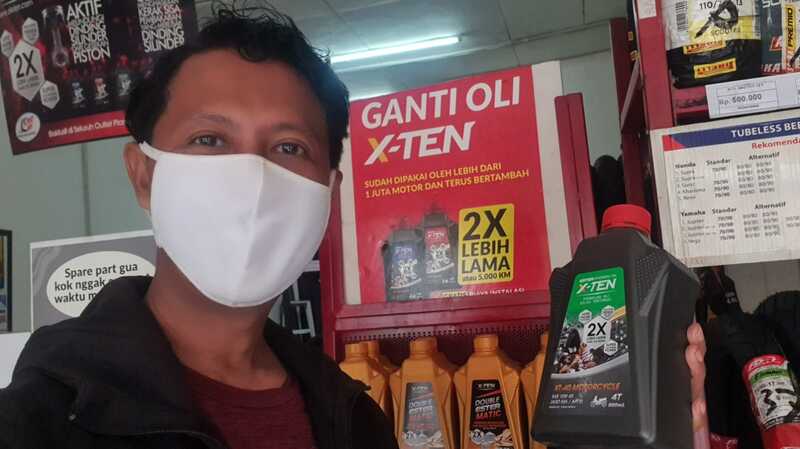 Ganti Oli X-Ten di Planet Ban Pare