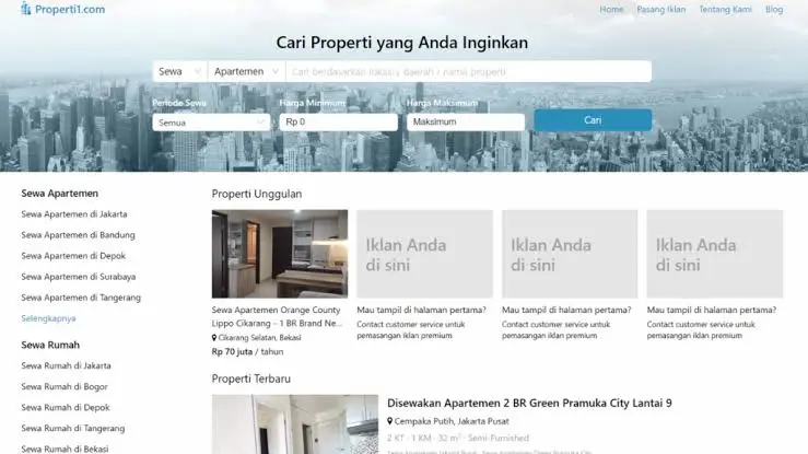 Properti1 situs jual beli properti terbaik
