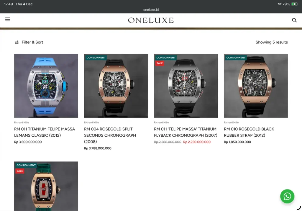 Harga jam Richard Mille mewah