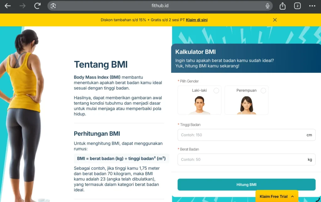 BMI Calculator Fithub
