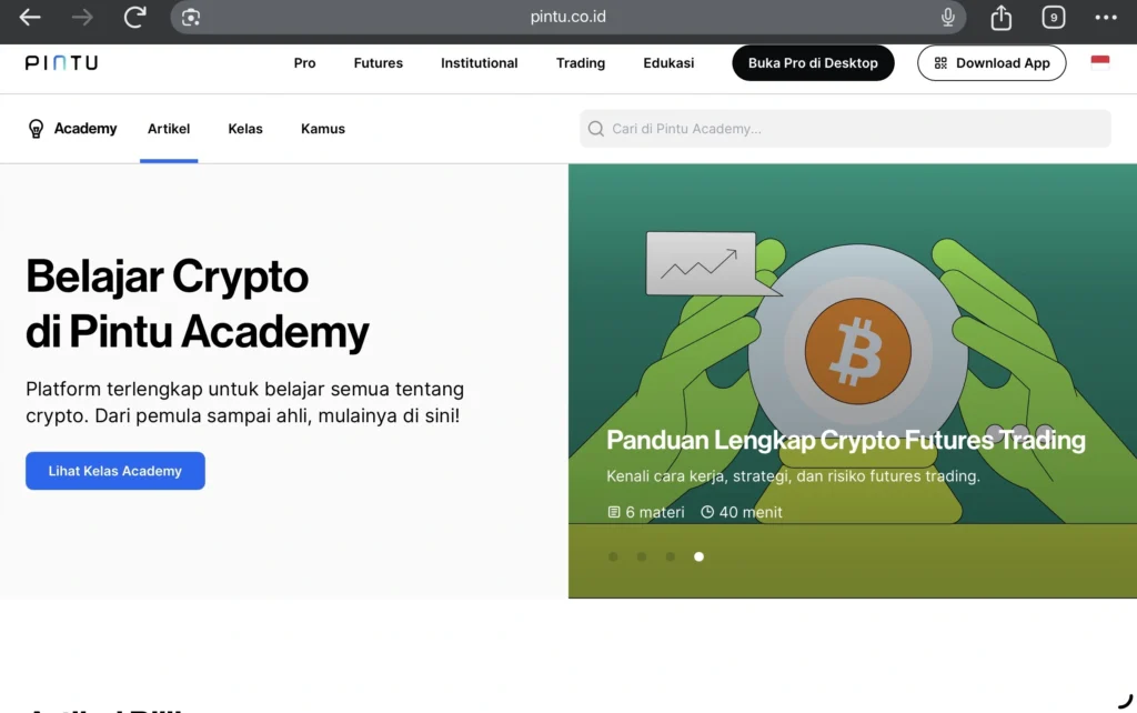 Belajar crypto di PINTU Academy