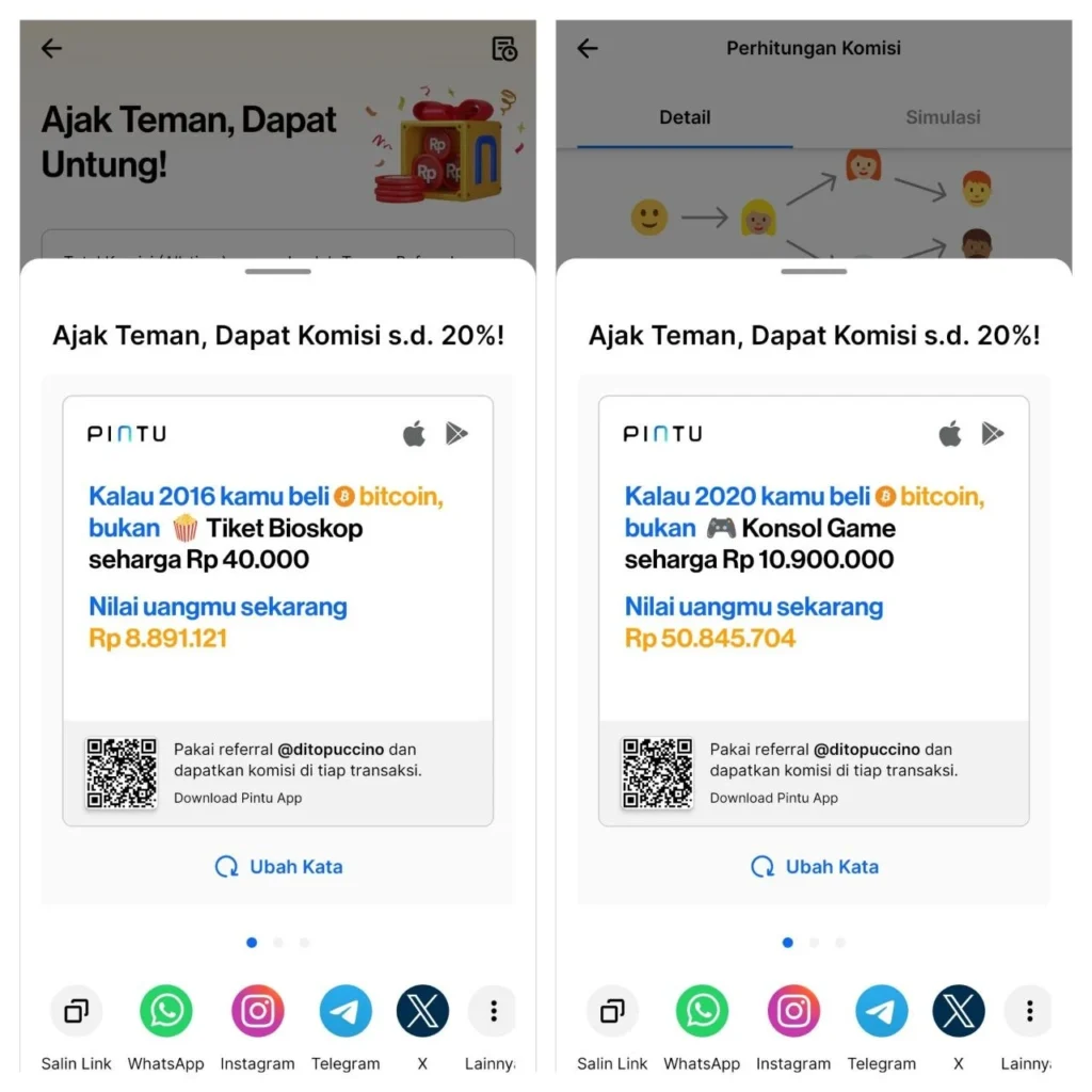 Kode referal aplikasi PINTU