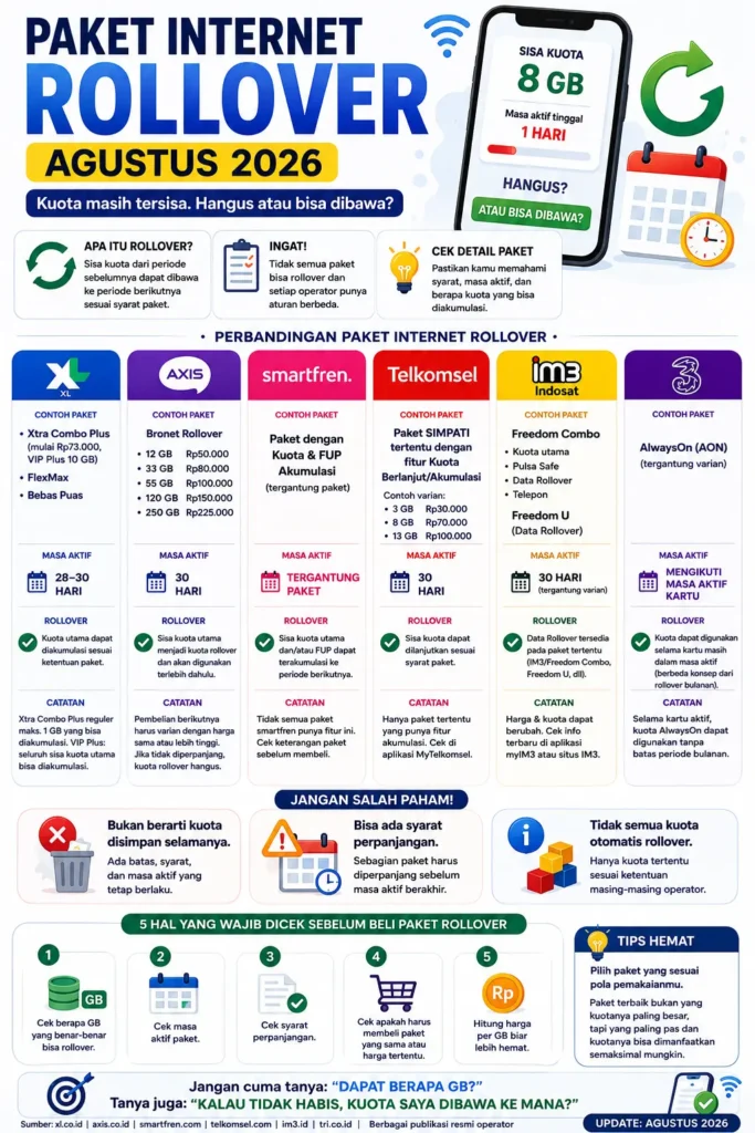 Infografik paket internet rollover