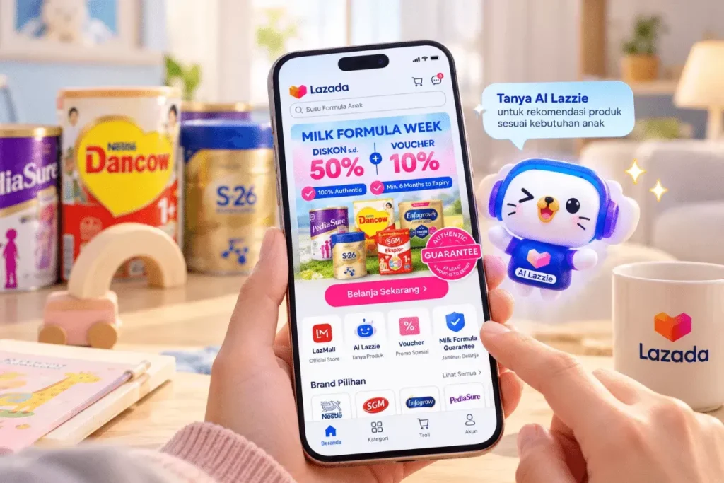 7 Tips Membeli Susu Formula Online yang Aman untuk Si Kecil, Orang Tua Wajib Tahu 2 LazMall Milk Formula Week Mega Day